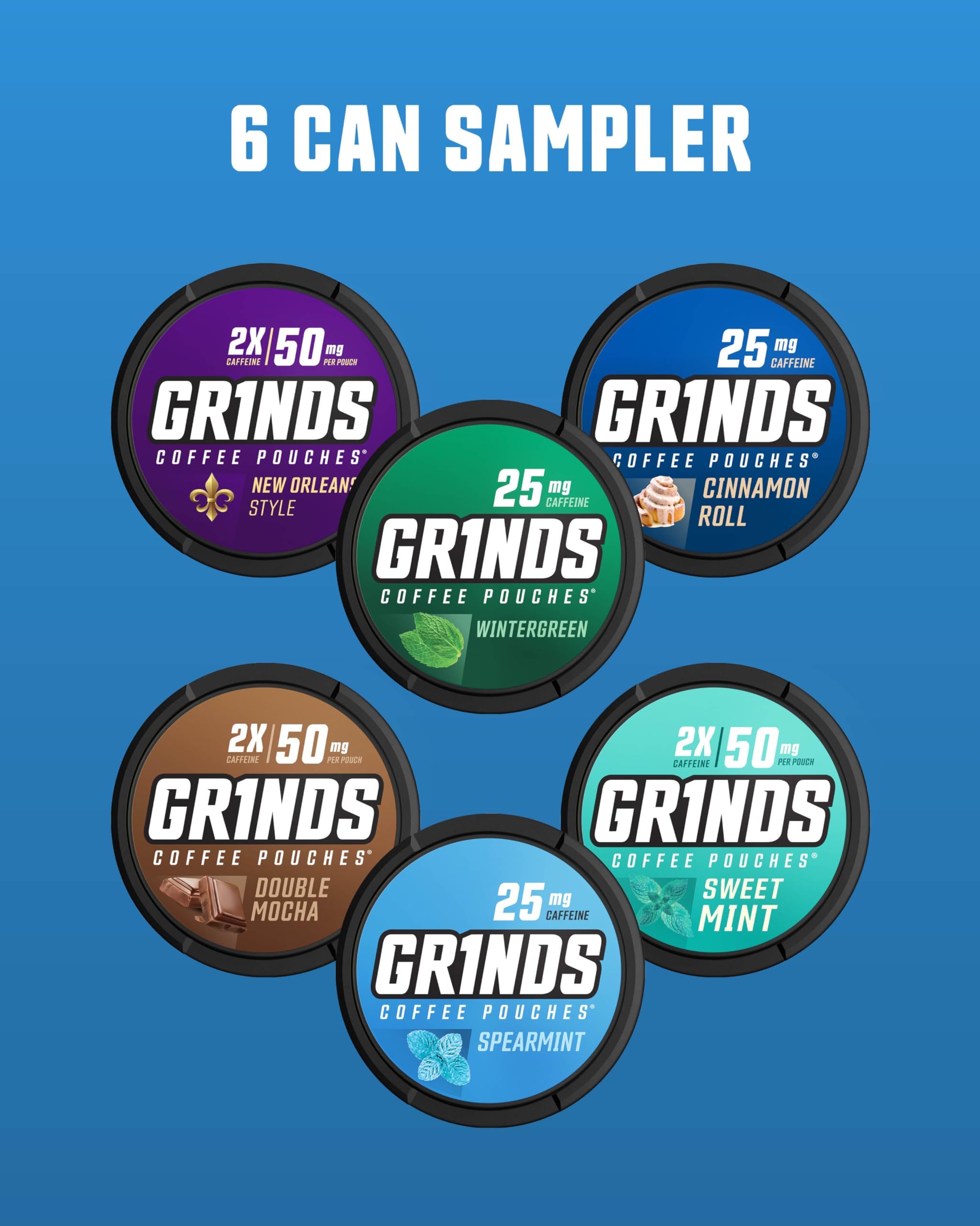 Amazon.com : Grinds Coffee Pouches | 6-Can Sampler Pack